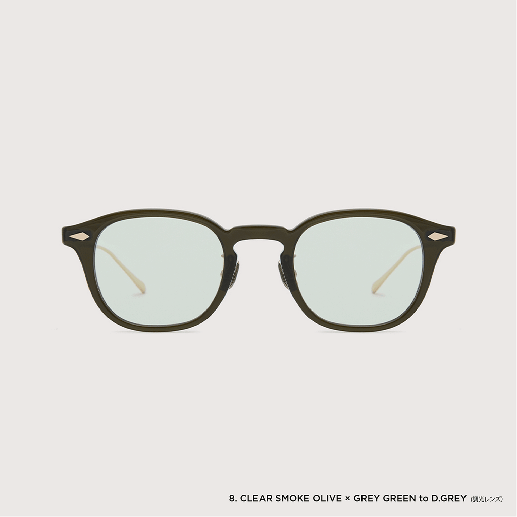 JIFUSAN #8. CLEAR SMOKE OLIVE × GREY GREEN to D.GREY (調光
