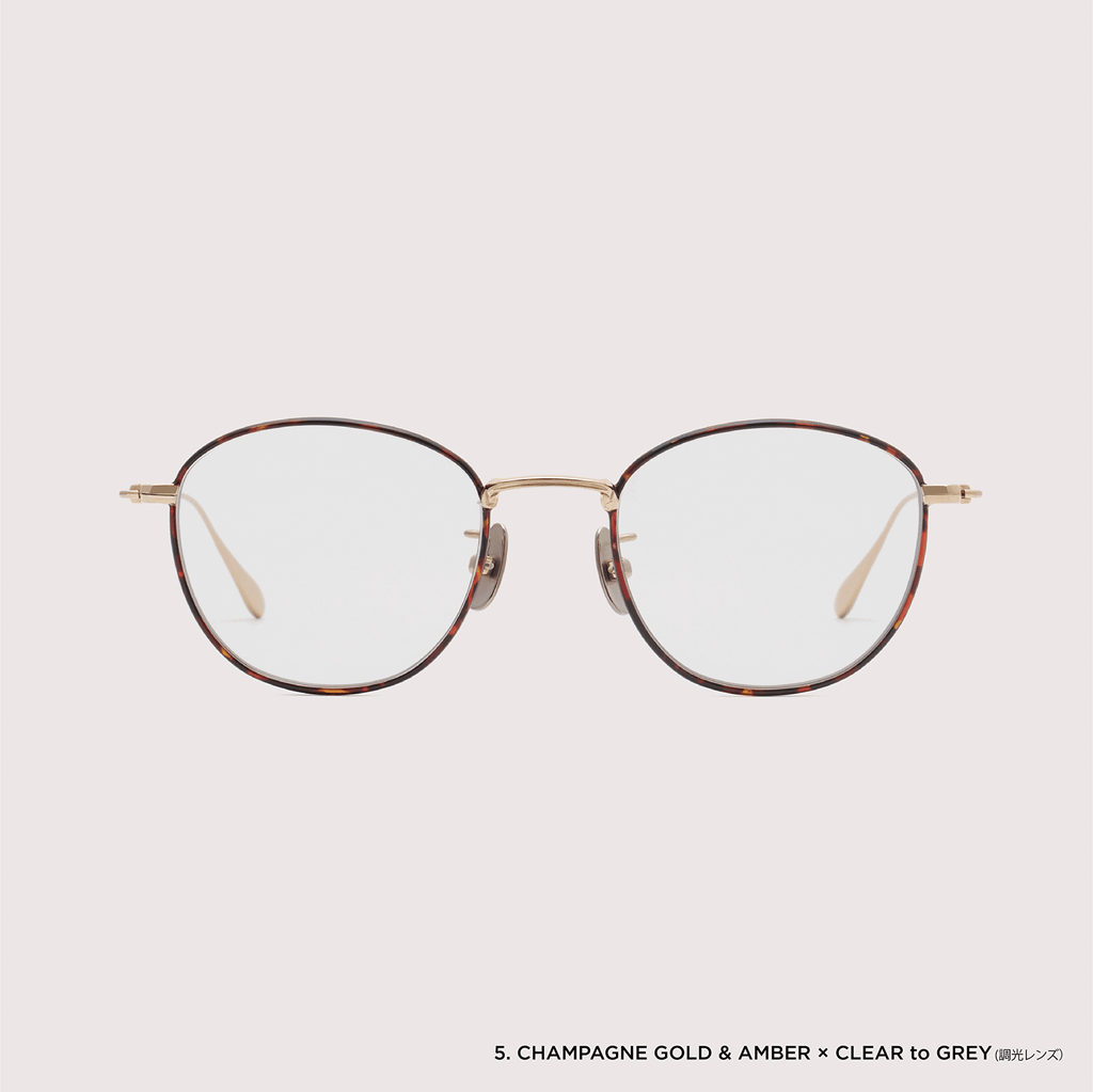 KOUGETSU #5. CHAMPAGNE GOLD & AMBER × CLEAR to GREY (調光