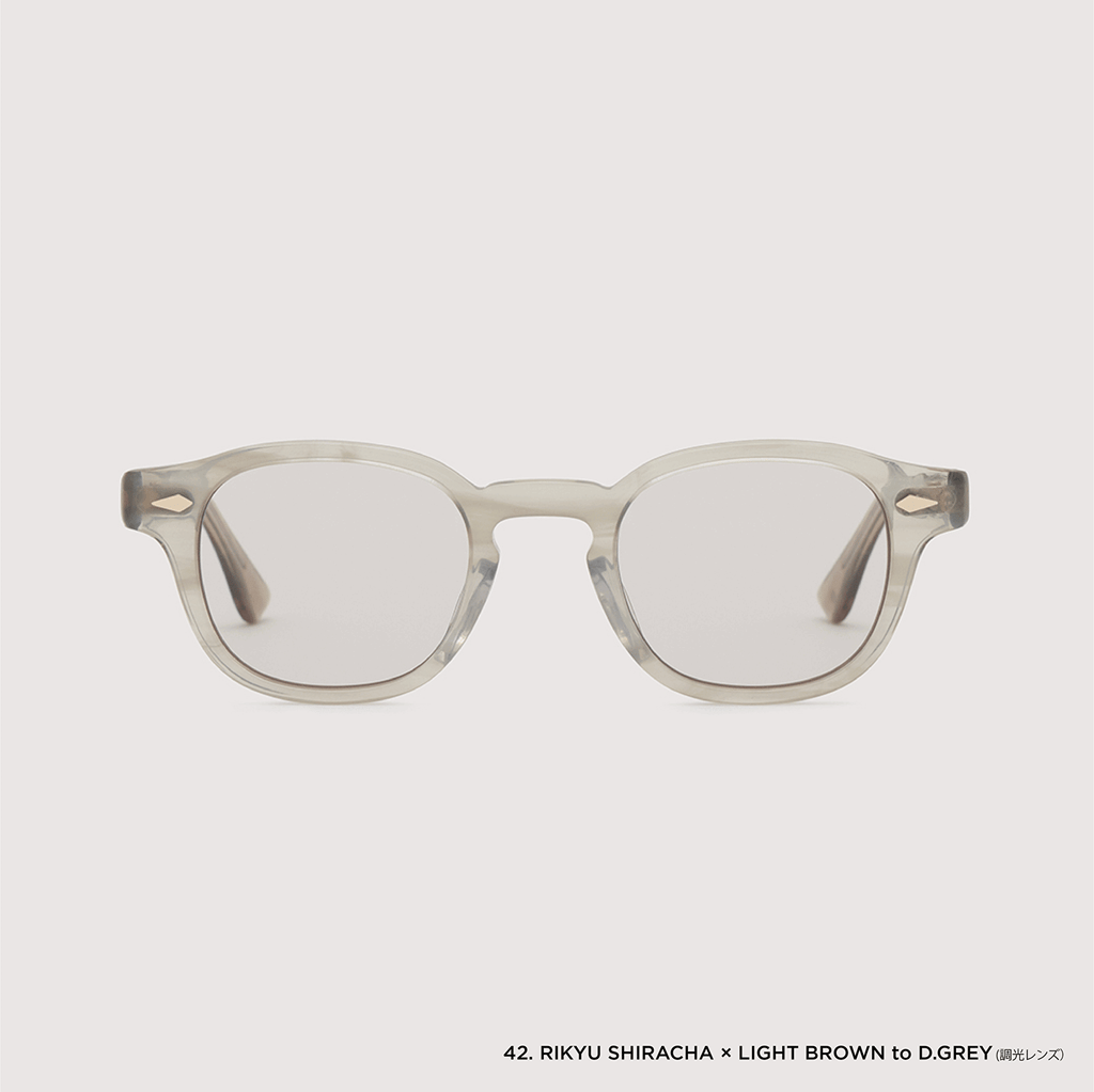 NOCHINO OPTICAL ノチノオプティカル #42. RIKYU SHIRACHA × LIGHT BROWN to D.GREY クリアフレームサングラス  クリア 46/23/144 NOCHINO #42. RIKYU SHIRACHA × LIGHT BROWN to D.GREY (調光