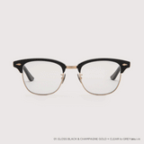 YUGEN #1. GLOSS BLACK & CHAMPAGNE GOLD × CLEAR to GREY (調光モデル)