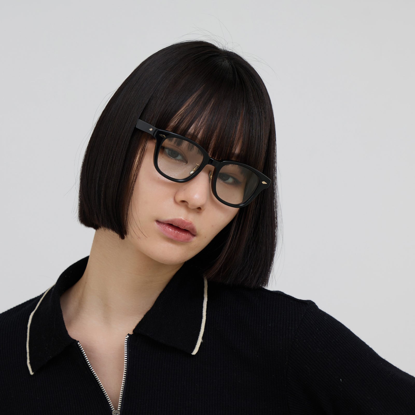 ノチノオプティカルSANSUI FR GLOSS ライトグリーン (調光) NOCHINO OPTICAL / SANSUI FR / #1 GLOSS BLACK - CLEAR to GREY