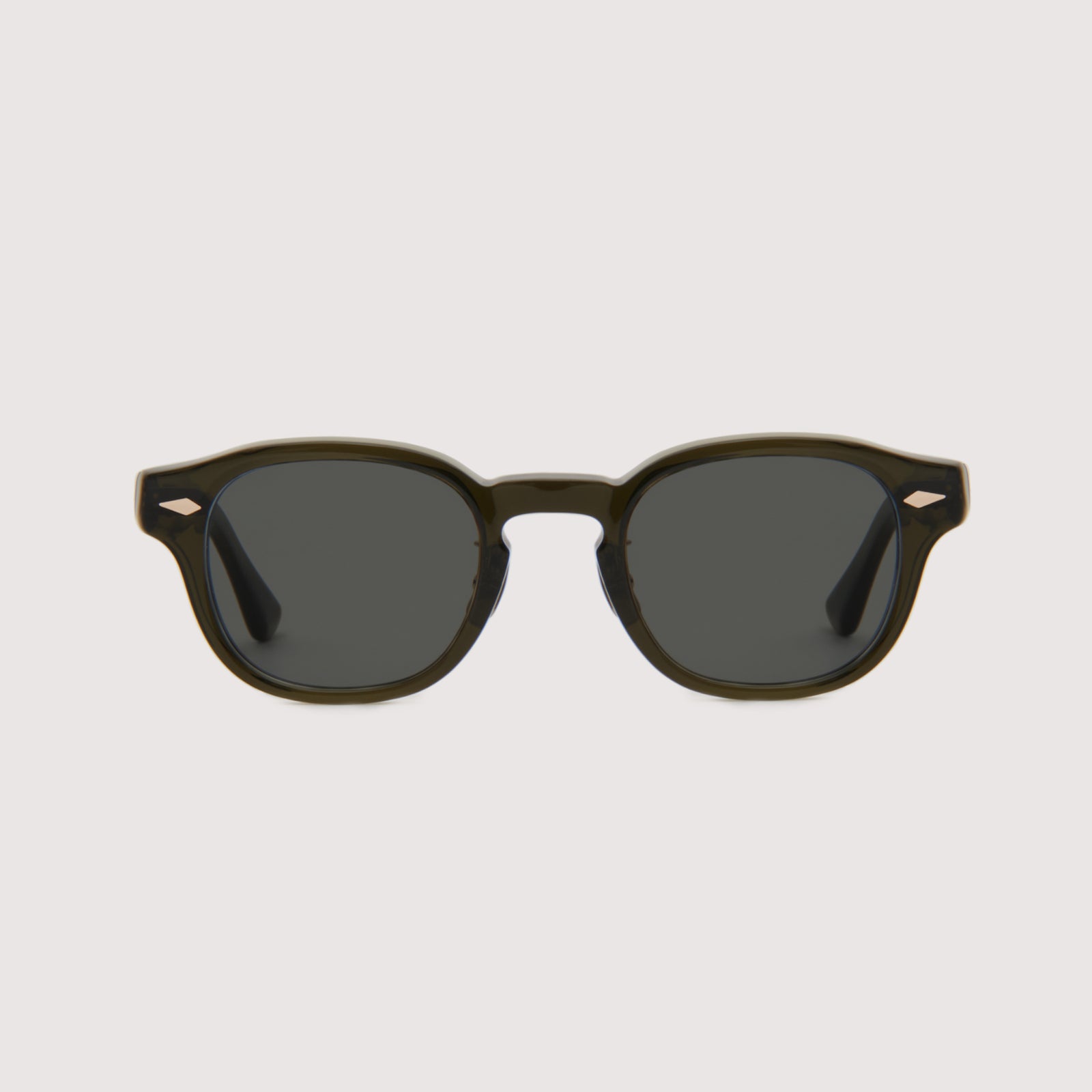 NOCHINO OPTICAL サングラス クリアスモークオリーブ NOCHINO FR #5. CLEAR SMOKE OLIVE × GREY GREEN to D.GREY (調