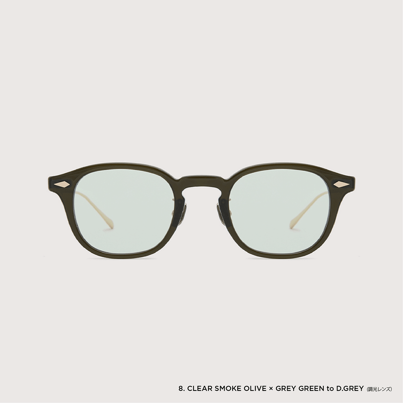 JIFUSAN #8. CLEAR SMOKE OLIVE × GREY GREEN to D.GREY (調光モデル)