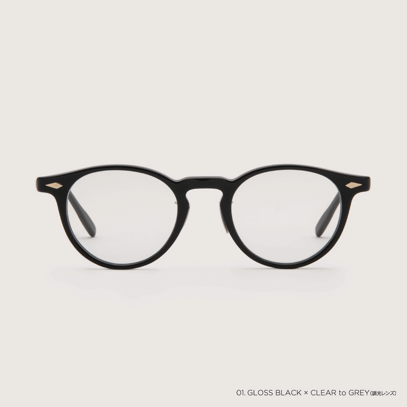 NOCHINO OPTICAL TSUKIYOMI (調光レンズ) TSUKIYOMI #1. GLOSS BLACK × CLEAR to GREY(調光モデル